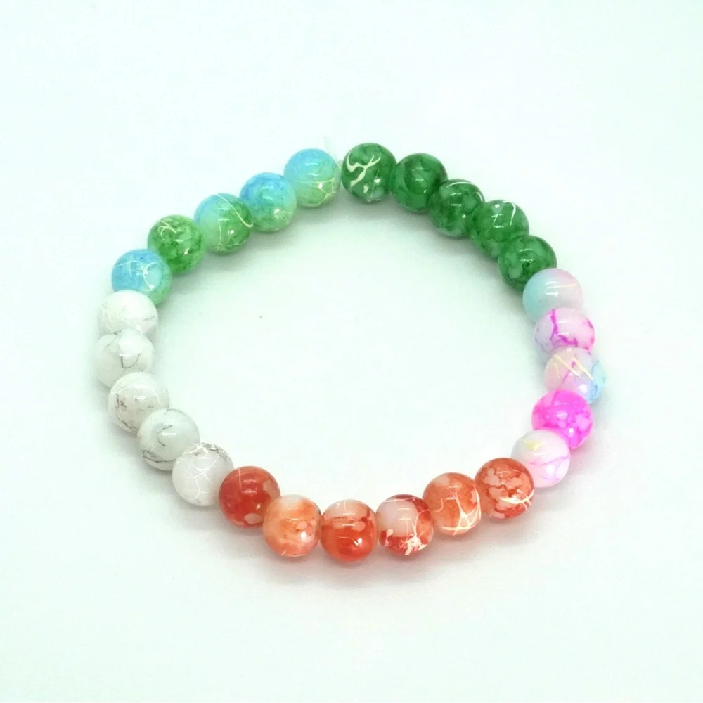 8mm Beaded Bracelet #BRB-127 - Picture 2 of 2